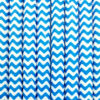 Paper straws – White with blue waves - decomazing.com