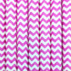 Paper straws – White with pink waves - decomazing.com