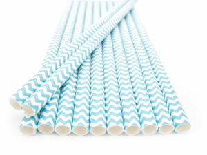 Strohhalme Papier - Gelb mit weißen Punkten - Details- decomazing.com