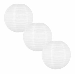 Papierlaternen Lampions 3er Set - weiß
