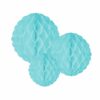 Wabenball Blume 3er Set - Hellblau