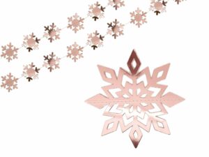 Weihnachtsdeko Sternenstaub Rose - Girlande