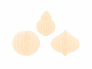 Weihnachtsbaumschmuck Weihnachtsanhänger 3er Set - Champagner